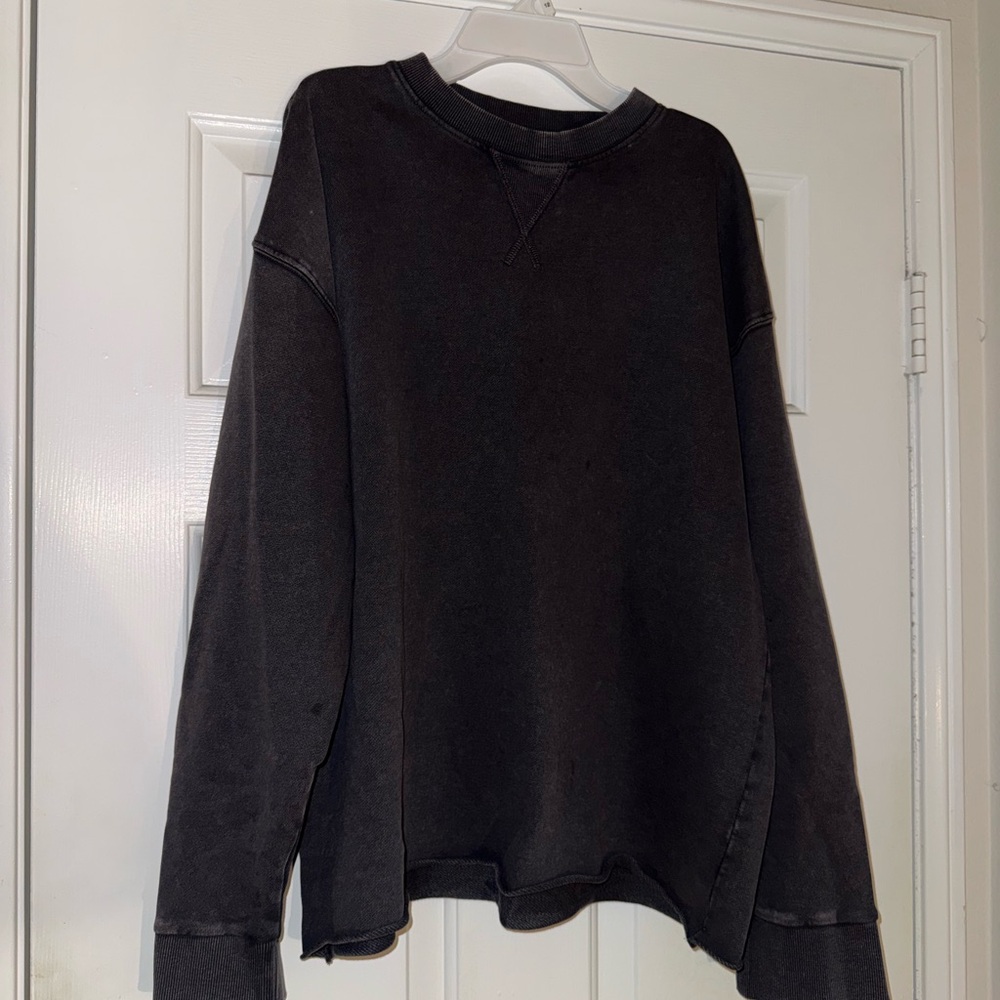 Zara Dark Gray V-Neck Sweater